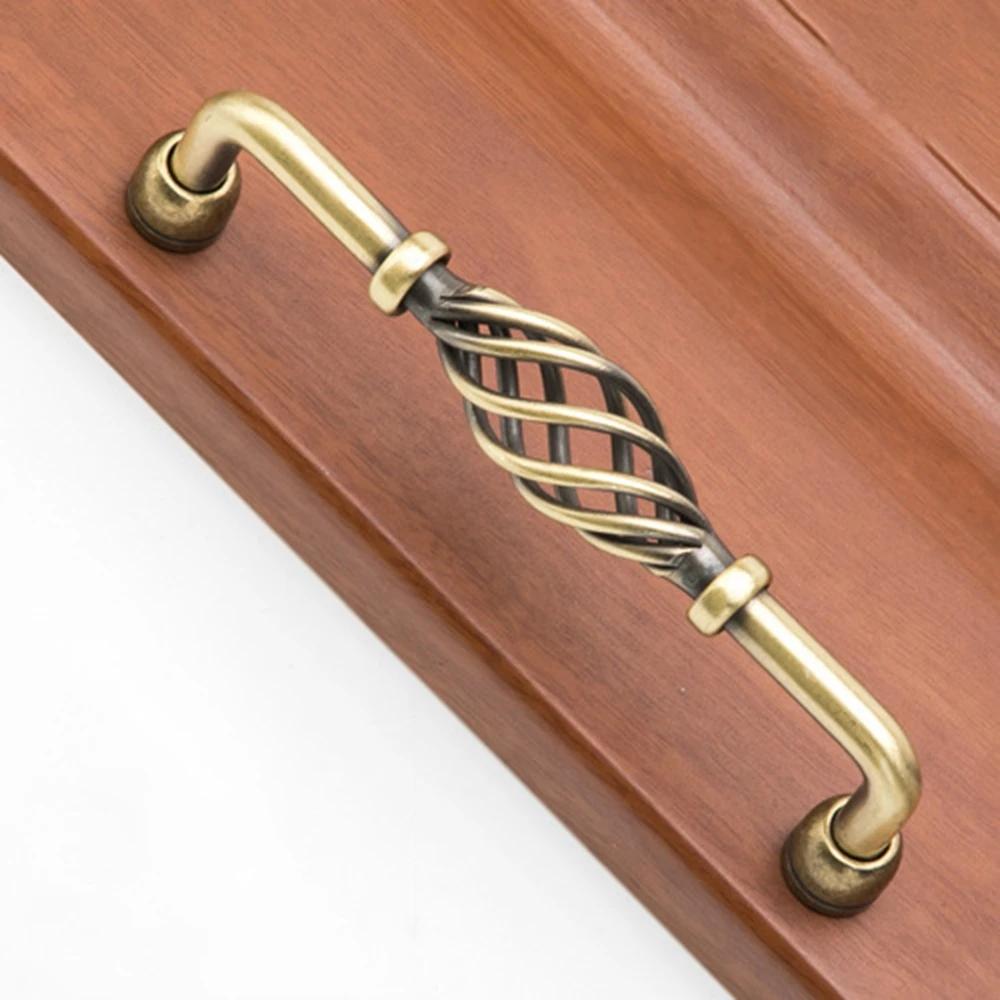 Antique Bronze Birdcage Home Hardware Cupboard Wardrobe Handle Pull Drawer Knobs Door Knob Furniture Handles Cabinet Pullers