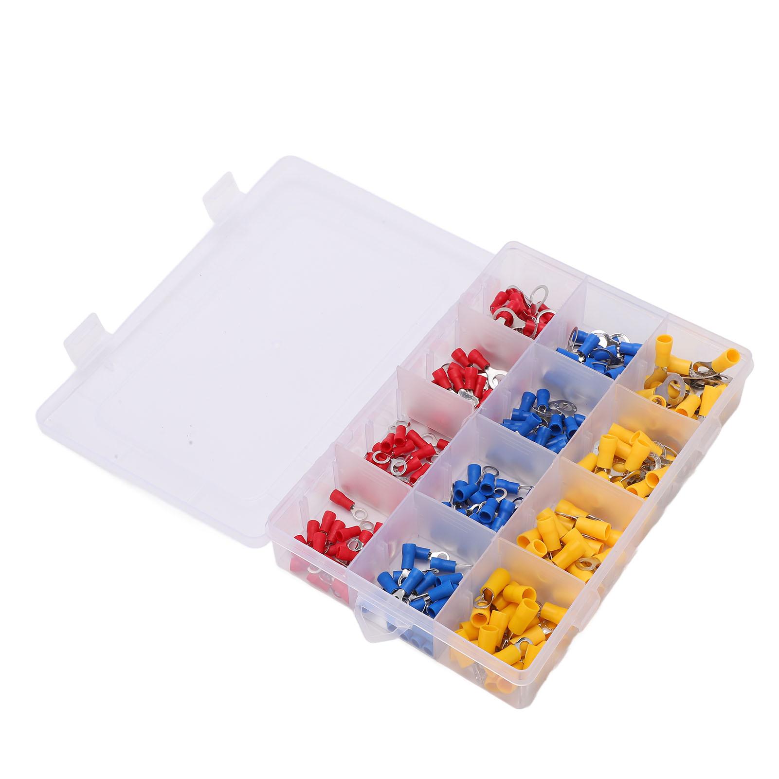 

240 шт. Набір змішаних кільцевих клем Швидкороз ємні Ізольовані Дротові Клеми Набір Наконечників для Електрики