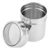 2pcs 304 Stainless Steel Fine Mesh Dredge With Lid Seasoning Shaker For Kitchen