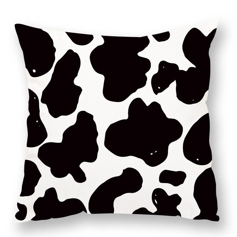 Fashionable Animal Spots Elements Cow Print Leopard Print Pillow Zebra Print Pillow Case Plush Sofa Car Waist