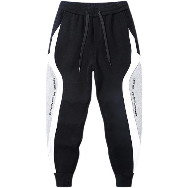 Casual Pants Men's Autumn and Winter New Large Size Loose Nine-point Color Matching Fashion Trend Sports Footwear
