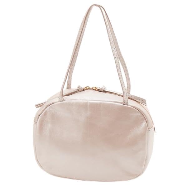 Perke Oval Leather Tote Silver Women's Bag, 80-00-00190,