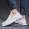 Men Loafers Genuine Leather Shoes For Men Slip On Casual Shoes Moccasins Breathable Sneakers Men Driving Shoes Comfort Flats