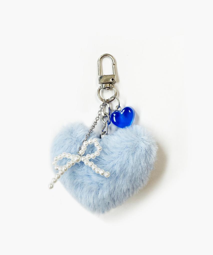 MONOFLUX Double Heart Ribbon Keyring