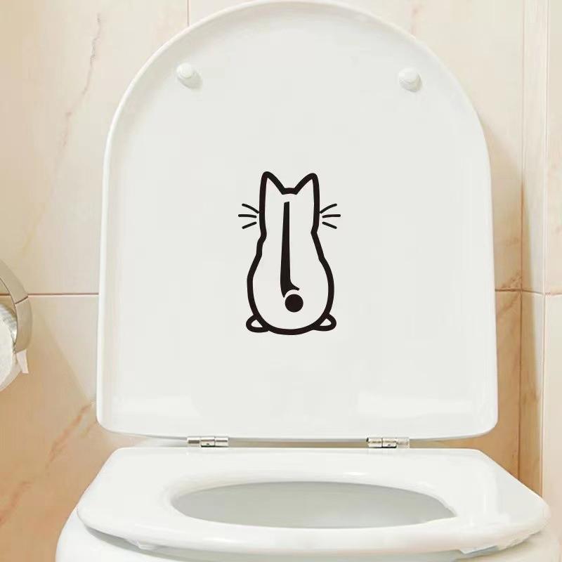 Car Interior Stickers Art Design Fun Cat Car Dtickers Window Rear Glass Car Fecoration Car Styling Sticker And Decals For Toilet