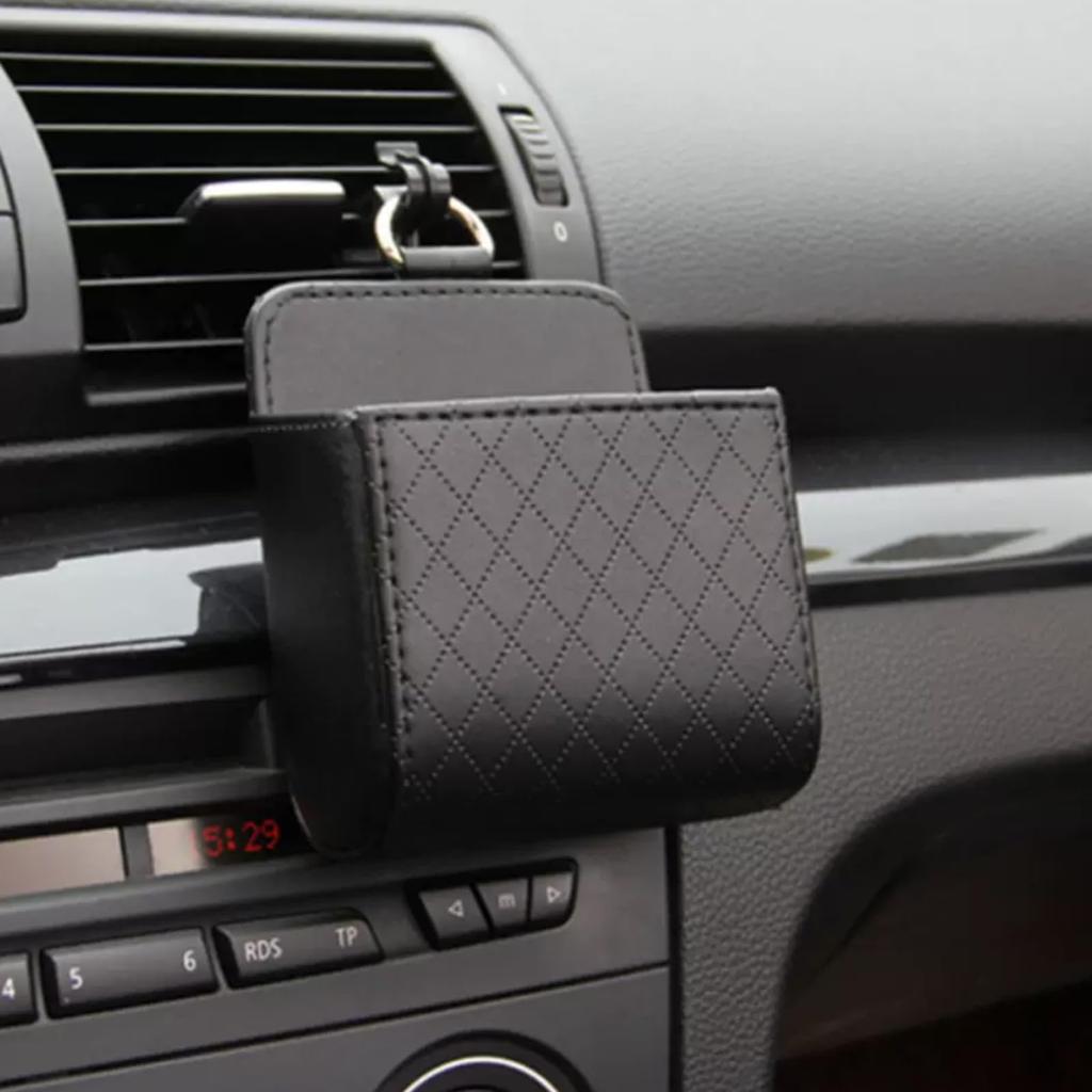 Car Storage Box Essential Car Accessories Storage Goods Car Storage Pocket Car Accessory Holder Smartphone Holder Front Seat Air Conditioner Dashboard