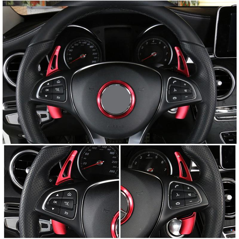 Car Steering Wheel Paddle Shift Extension Shifters Car Sticker For Mercedes Aluminum-Alloy Shift Paddle Blade Car Parts