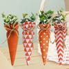 4x Cloth Easter Carrots Filled Fake Carrots Easter Carrots Toy Vegetables Toy for Home Easter Basket Party Supply Spring Garden