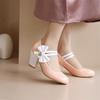 Women High Heel Shoes Sweet Bowknot Bridal Wedding Shoes Women High Heels Girls Princess Dress Party Shoes Size 34-46