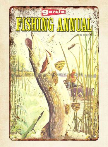 

Garcia Annual Fishing Guide tin sign art prints for saleAluminum 20x30cm（7.8x11.8inch）