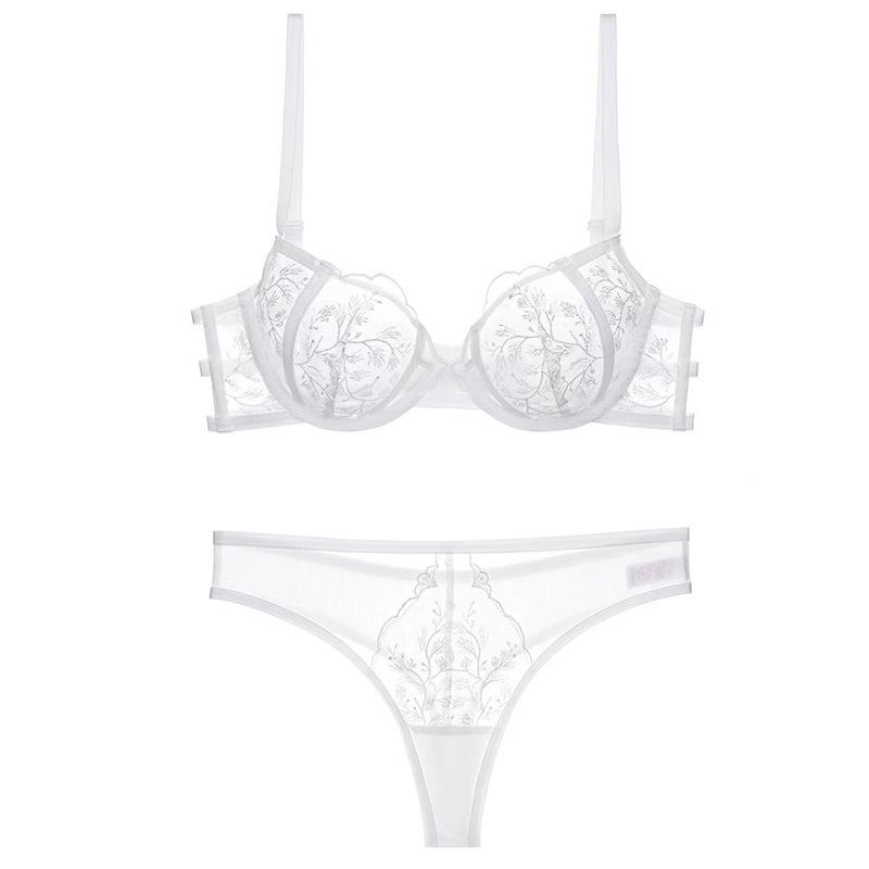 Slim Summer Lace Bra Set: Sexy, Comfortable, Embroidered, and Perfect for Both Large and Small Busts