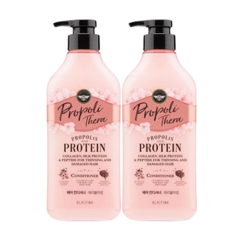 Elastine Propolithera Cherry Blossom Conditioner 500ml | Damage Repair & Protein Nutrition |Sweet Floral Musk Scent | Moisturizing Hair Care