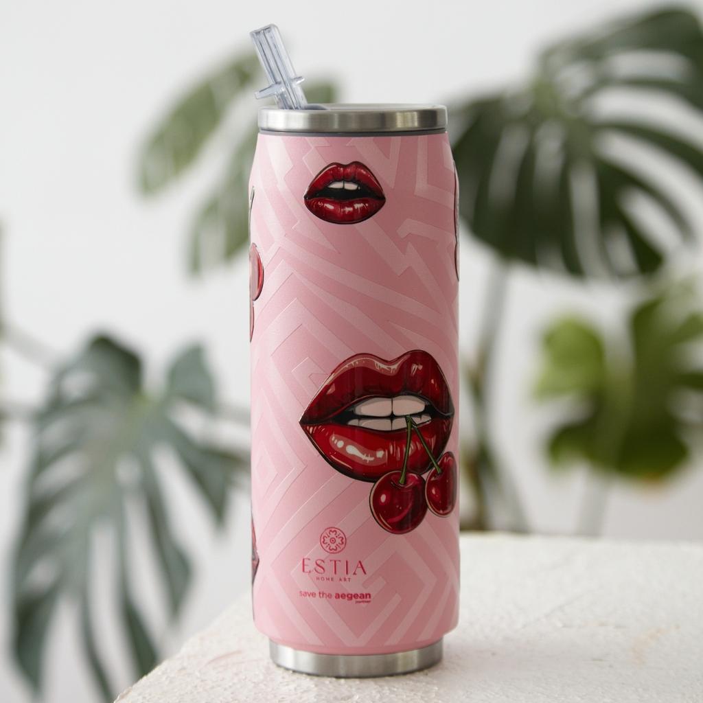 Kubek Termiczny Ze Słomką 500 Ml Blush Pop