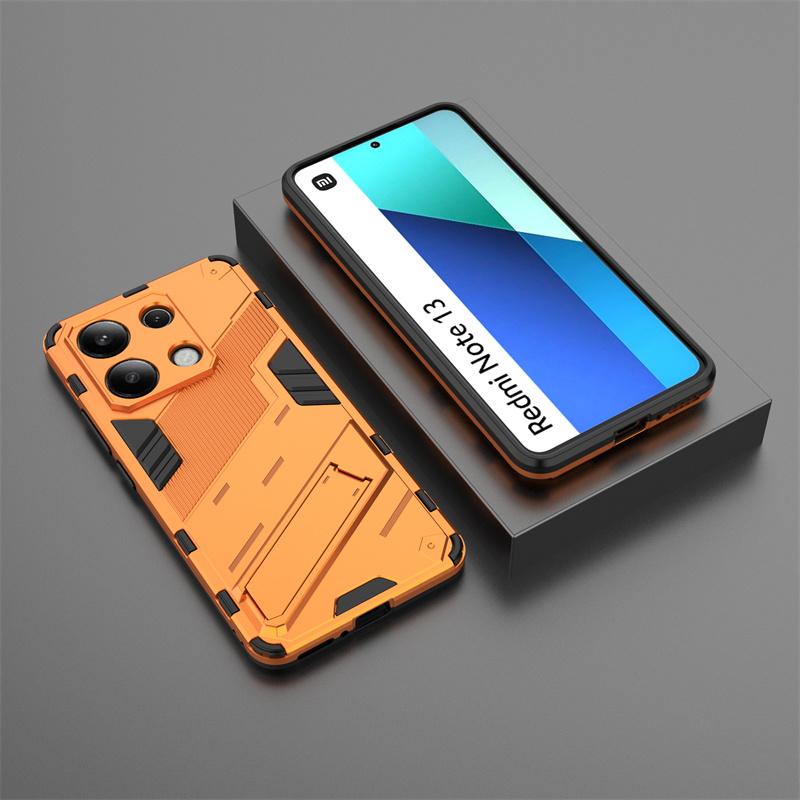 

Для Xiaomi Redmi Note 13 4G чехол автомобильный магнитный стенд ударопрочный бронированный чехол для телефона Redmi Note13 4G глобальный задний чехол Fundas For Redmi Note13 4G