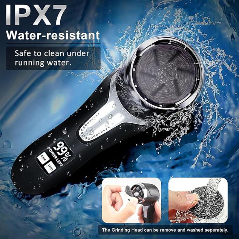 Electric Foot Pedicure Tool Set with Dust Collector LCD Display Safe Dead Skin Remover for Adult Home Foot Care