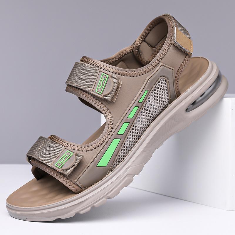 Summer New Designer Beach Air Cushion Shoes For Men Garden Casual Leather Sandals Male Mix Color Platform Sandals