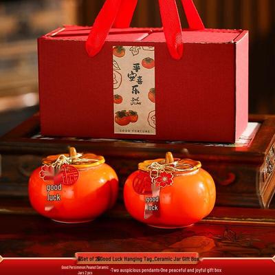 New Year Lucky Persimmon Ceramic Ornament
