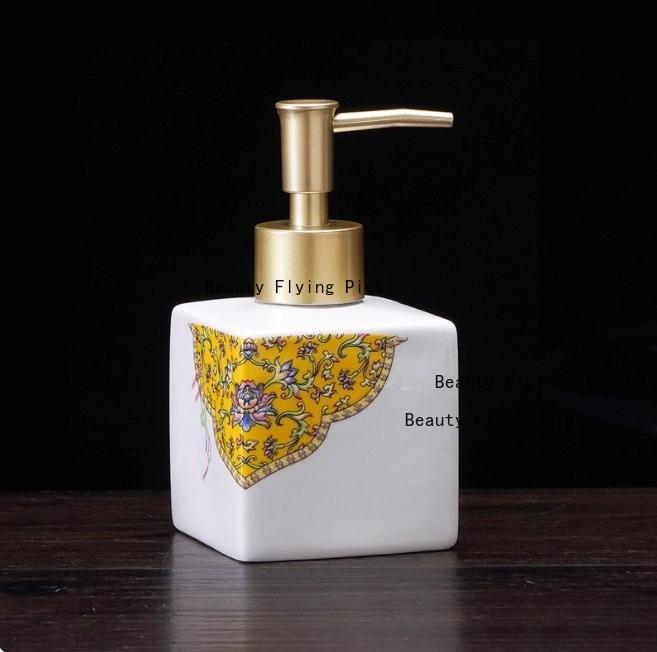 Ceramics Hand Soap Bottle Laundry Detergent Bottling Bottle Bathroom Accessories Liquid Empty Bottle Container Plastic Pump Head