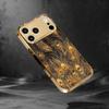 Chic Black Base with Gold mobile phones Glass phone case for iphone 17 pro max cover for iPhone 17 16 15 14 13 12 11pm Pro Plus