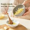 Handmade Garlic Grater Herb Bowl, Herb Bowl for Garlic, Ceramic Garlic Grater, Multi-functional Design Herb Stripper Tool with Grater for Sauces, Mari