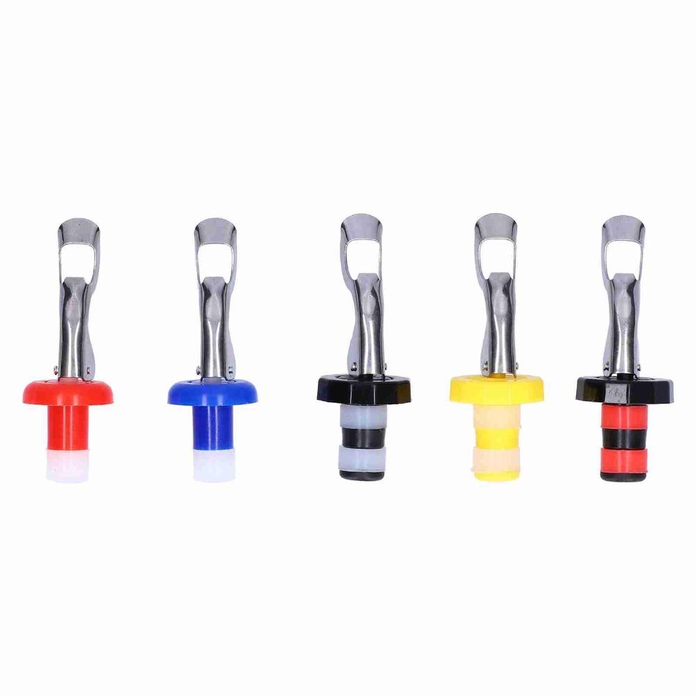 5pcs Silicone Wine Bottle Plug Airtight Seal Reusable Beverage Bottle Cork Manual Expanding Plug Vacuum Wine Stopper Champagne небесно-голубой