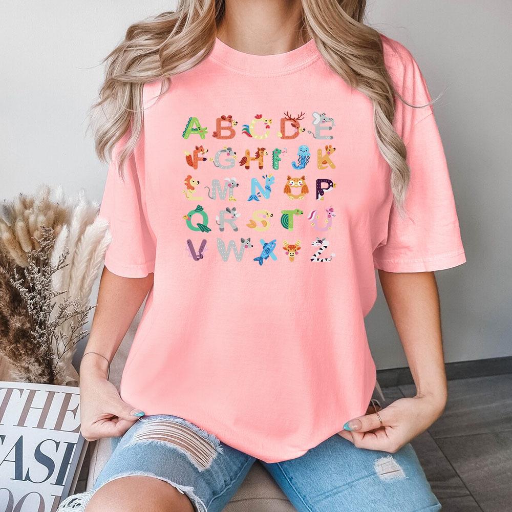 Cotton T-Shirt Short Sleeve Round Neck Women 2d Print Tops
