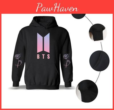Stylish Kpop Bts Cap Hoodie With Bangtan Boys Sweatershirt And Love Yourself Design For Fans
