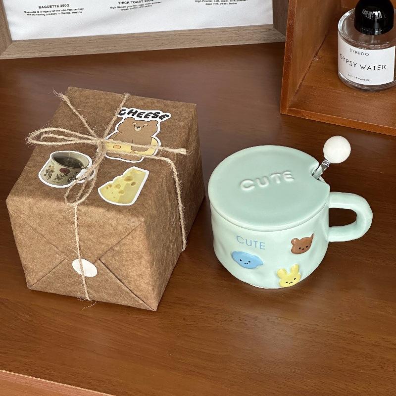 Hochwertige Cartoon-Tasse für beste Freundin Geburtstagsgeschenk für Mädchen Praktische Keramiktasse Frau Geschenk Souvenir