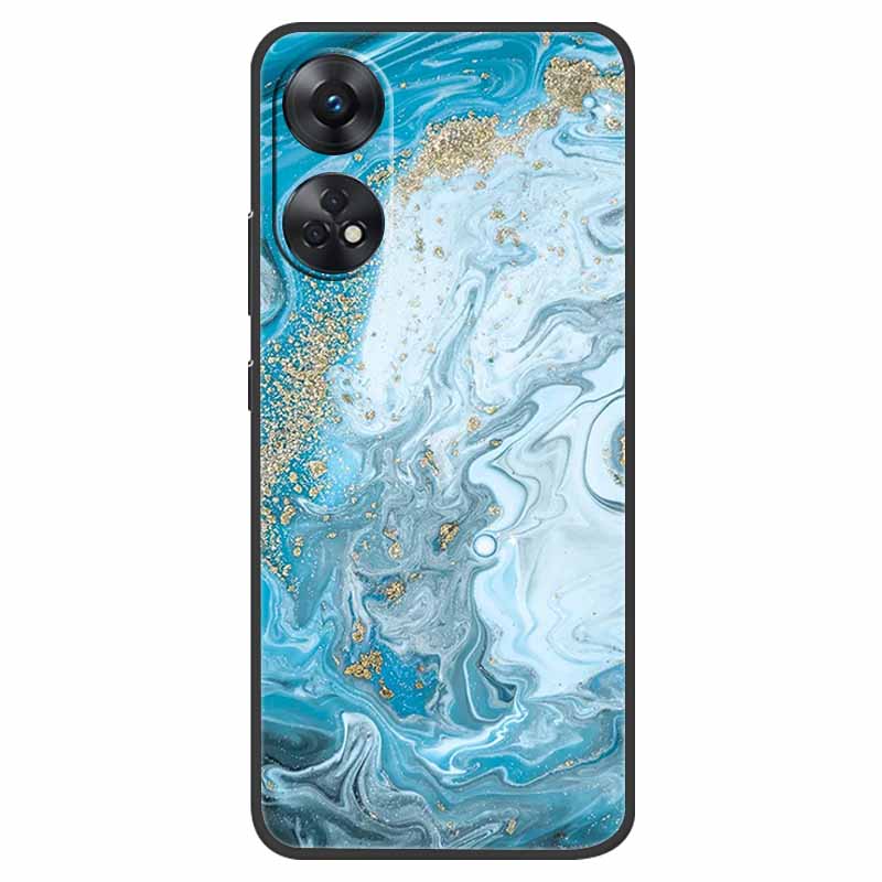 Case For Oppo Reno 8T Cover Black Silicone Soft Phone Back Cases for Oppo Reno8 T 4G Fundas Reno8T CPH2481 6.43" Lovely Fundas
