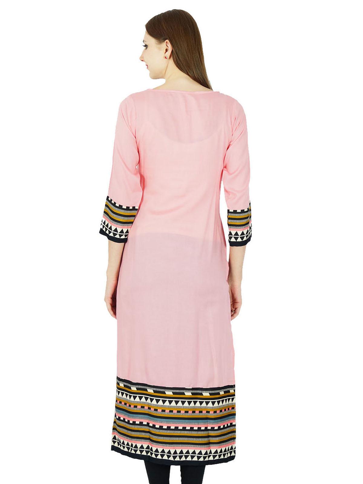 

Дизайнерская этническая куртка Bollywood Women Cotton Printed Kurti Casual Tunic 10 розовый