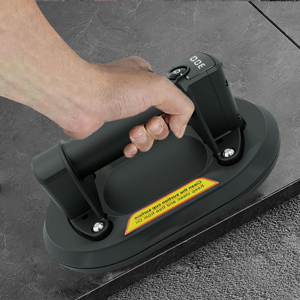 2026 New 300Kg Intelligent Display Industrial Grade Electric Vacuum Suction Cup Heavy Duty Lifter For Granite Tile Glass