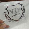 1pcs car sticker VIP MOTORS logo metal nickel  decal Reflective emblem Door Window Body Auto Decor DIY Car styling super sticker
