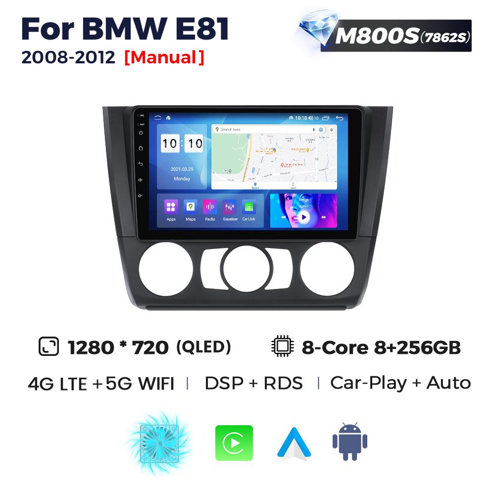 Navifly UIS7862S Android Car Radio For BMW 1 Series E81 E82 E87 E88 2004-2012 GPS Stereo BT Carplay Auto Multimedia Video Player