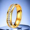 Stainless Steel Titanium Women's Ring - No-Fade, Niche Design, Ins Style, Diamond-Plated Gold-Plated, Plain Ring