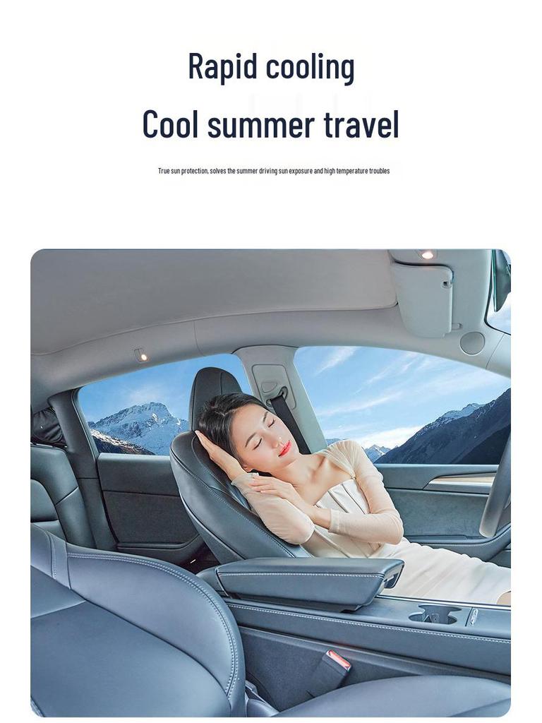 Tesla Model Y Sunroof Electrostatic Sunshade: Sun Protection & Heat Insulation for Panoramic Roofs