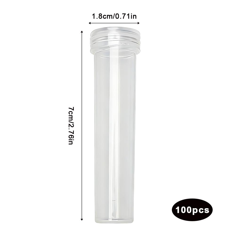 100/200Pcs PVC Flower Fresh-keeping Tube Cap Water Storage Tube Flower Arrangement Flower Water Tube Hydroponic Contain
