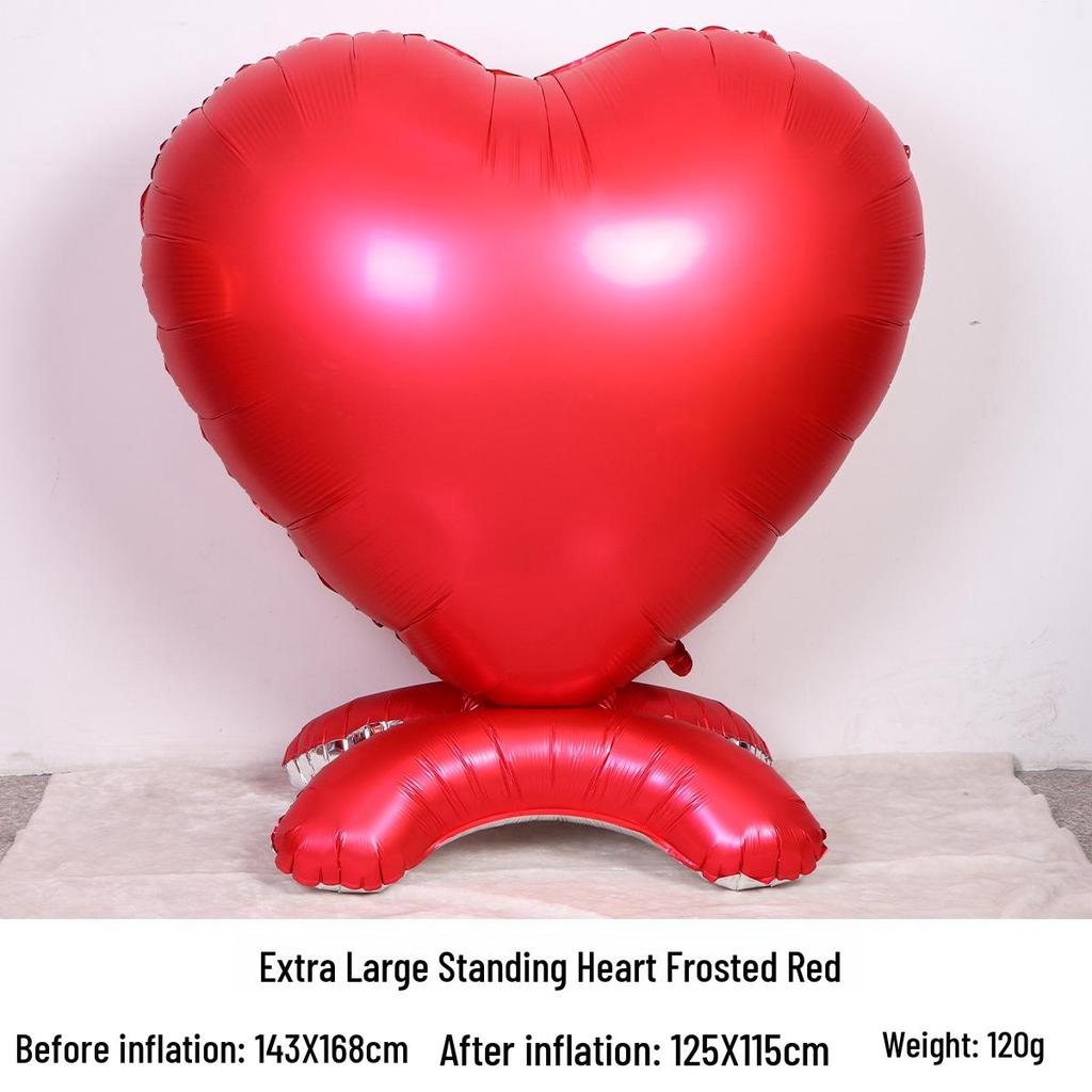 Extra Large Heart Balloon with Auspicious Dragon and Phoenix Foil Design for Housewarming Celebrations