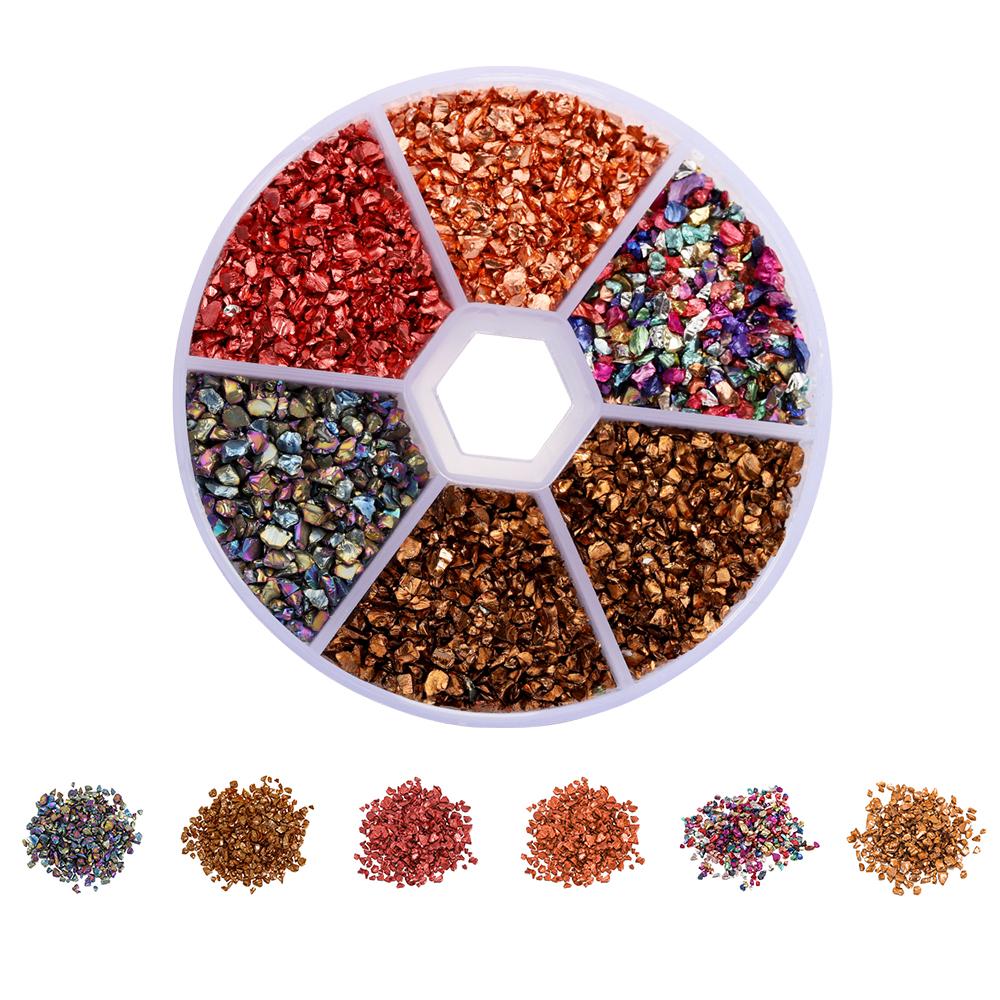 1Box Broken Glass Stones Resin Fillings For Epoxy Resin Mold Crafts Nail Art Decorations Handmade Jewelry Making Mold Fillings