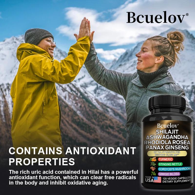 Capsule Bcuelov 15250mg contenenti Solanum Ubriaco Sudafricano Rhodiola Ginseng per Migliorare l'Energia 120 capsule