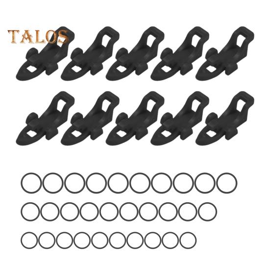 10 Stück Angelköder-Hakenhalter mit Gummiringen, universeller Angelruten-Köder-Fishook-Halter mit Löchern, Angelzubehör