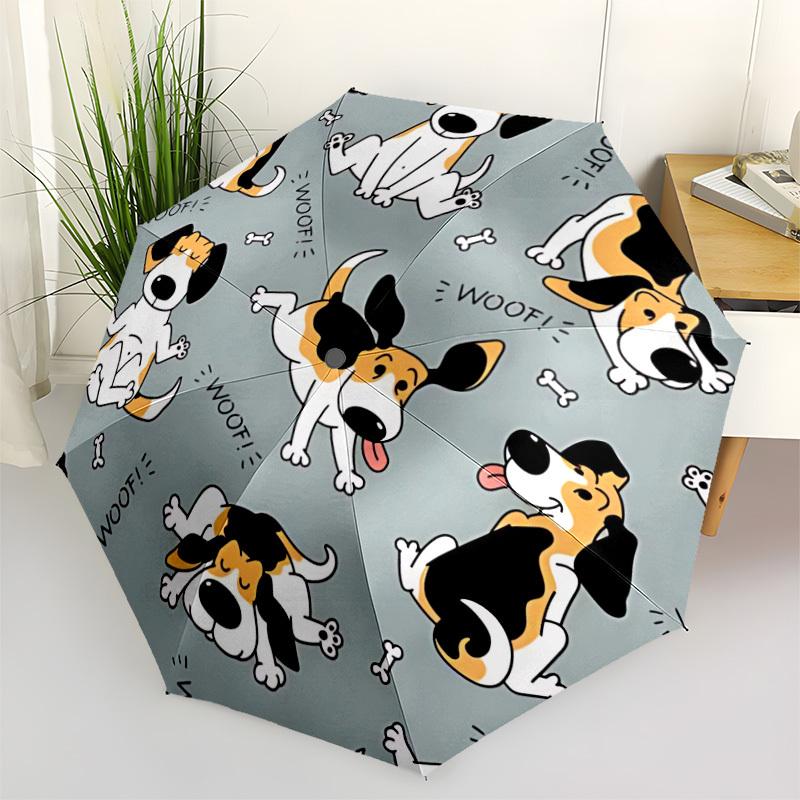 1 Stück Hunde Knochen Automatisches Öffnen/Schließen Regenschirm, Winddicht, Faltbarer Kompakter Regenschirm mit Leichtem Design für Damen/Herren161