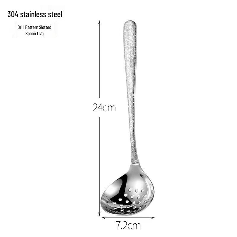 316 Stainless Steel Elegant Soup & Porridge Ladle and Strainer with Deepened Bowl for Hot Pot Serving and Cooking.