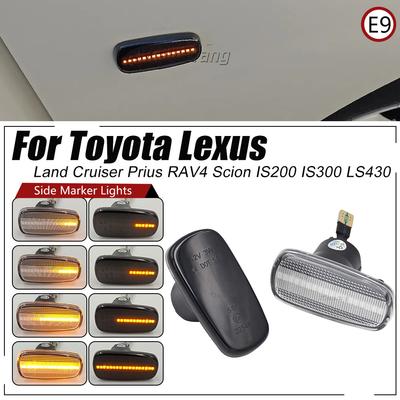 2pcs LED Side Marker Light Turn Signal Lamp For Toyota Land Cruiser Prius Kluger Wish Altezza Crown Lexus IS200 / IS300 LS430