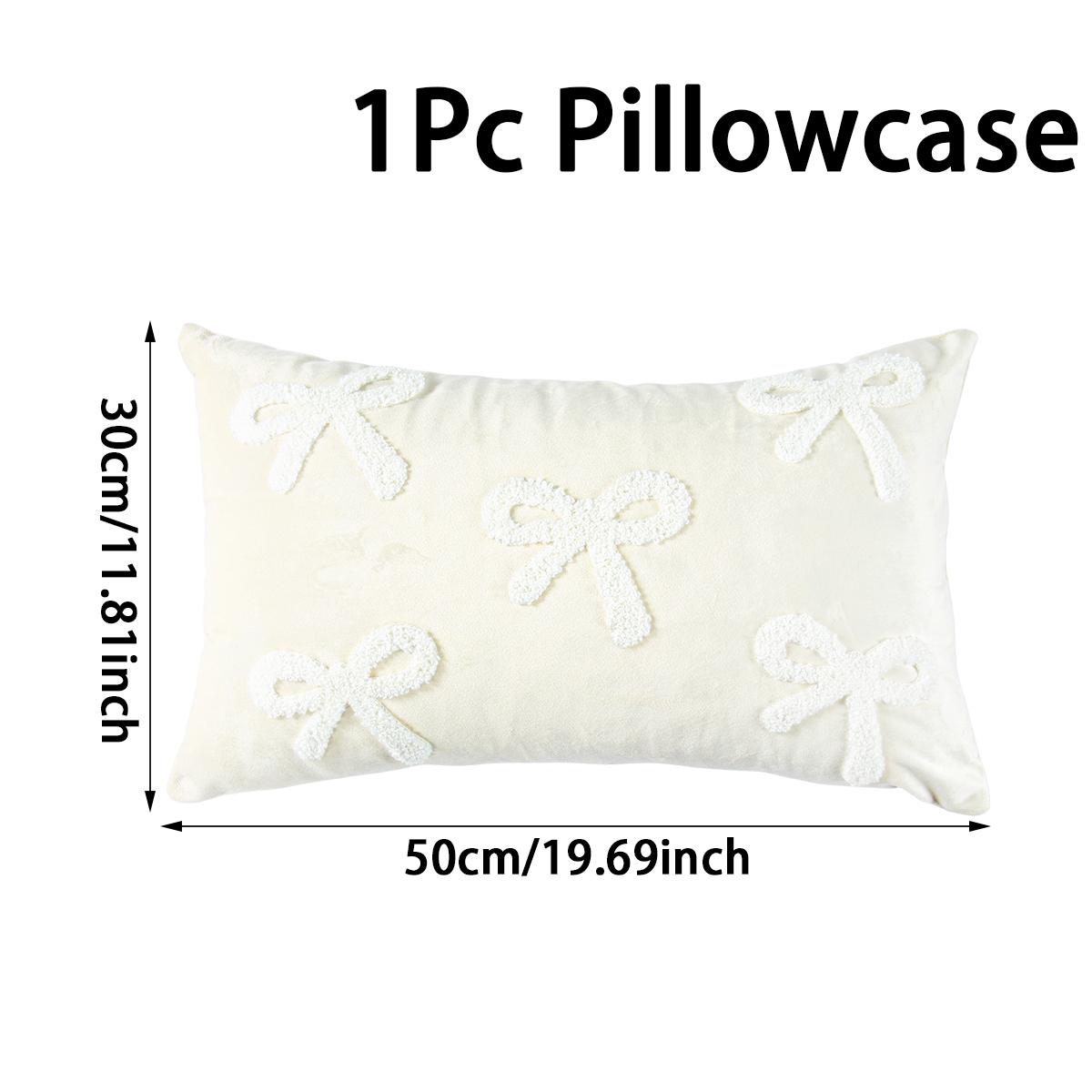 

Cute Bow Pillowcase Birthday Party Decor Soft Pillow Cover for Home Girls Favors Cushion Cover Wedding Baby Shower Supplies 30X50cm