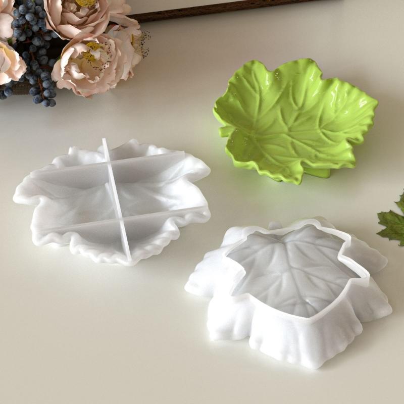 Flexible Silicone Resin Mould For Leaf Trays Epoxy Clay Craft Reusable Materials