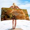 Cat Print Microfiber Lightweight Beach Towel, Soft Beach Blanket Fast Dry Super Absorbent Beach Towels for Adults and Kids