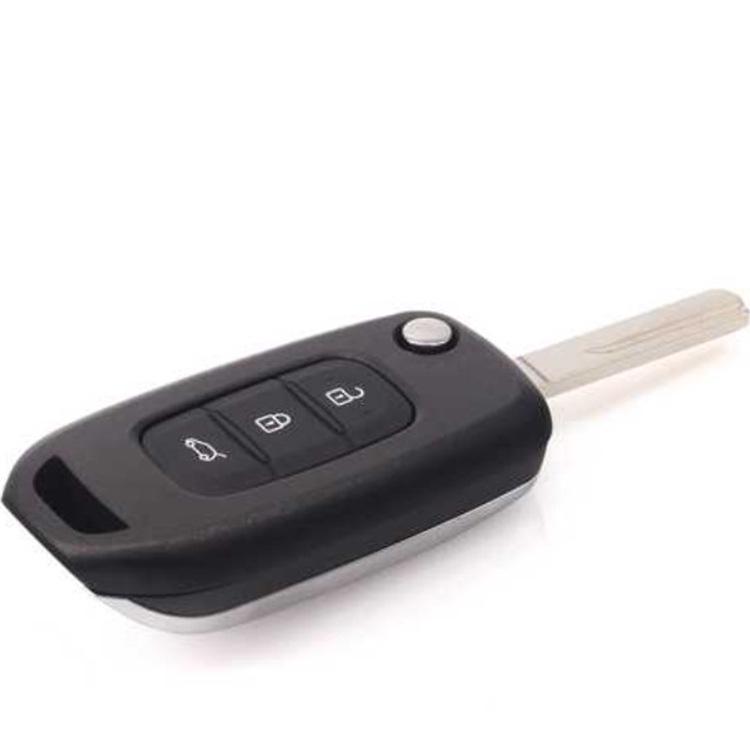 Compatible with 2022 Renault Kadjar and Koleos: 3-Button Folding Key Shell Replacement