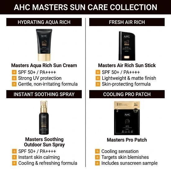 AHC Masters Soothing Outdoor Sun Spray SPF50+ PA++++ 55ml | Lightweight UV Protection Mist