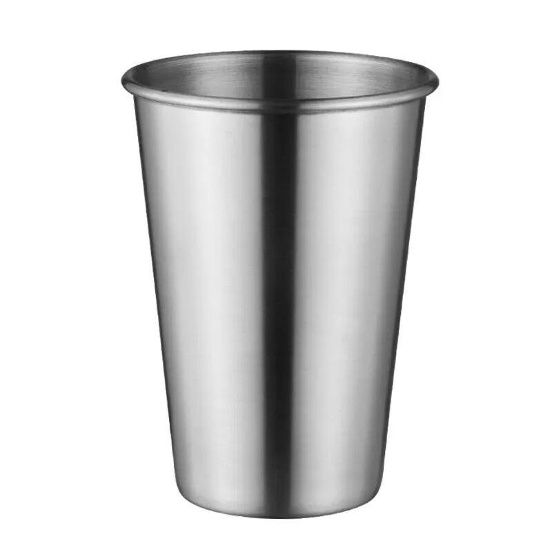

10 шт. серебряных чашек из нержавеющей стали объемом 200 мл, изолированная металлическая кружка 304 для питья пива, металлическая дорожная кружка для напитков 200ml