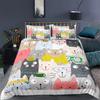 3D Printed Cartoon Cat Bedding Set Cartoon Animal Duvet Cover Double Twin Full Queen King Adult Kids Bedclothes Quilt Cover